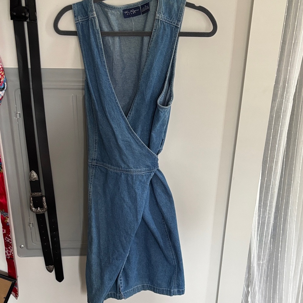 Kim Rogers Blue Backless Denim Dress